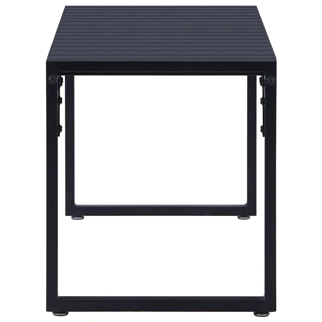 Panchina da Giardino | Panca da Giardino 120,5 cm in Pannello PS Nero