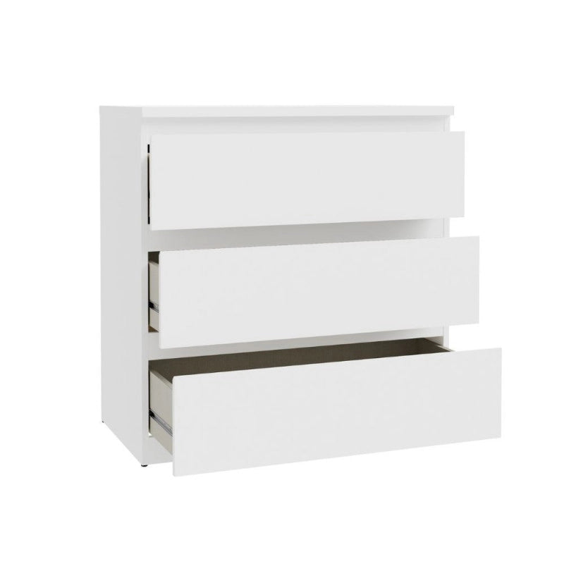 Cassettiera Morgan 3 cassetti 77.2x79.8x42.2 cm. colore bianco