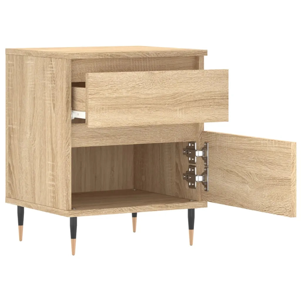 vidaXL Comodino Rovere Sonoma 40x35x50 cm in Legno Multistrato