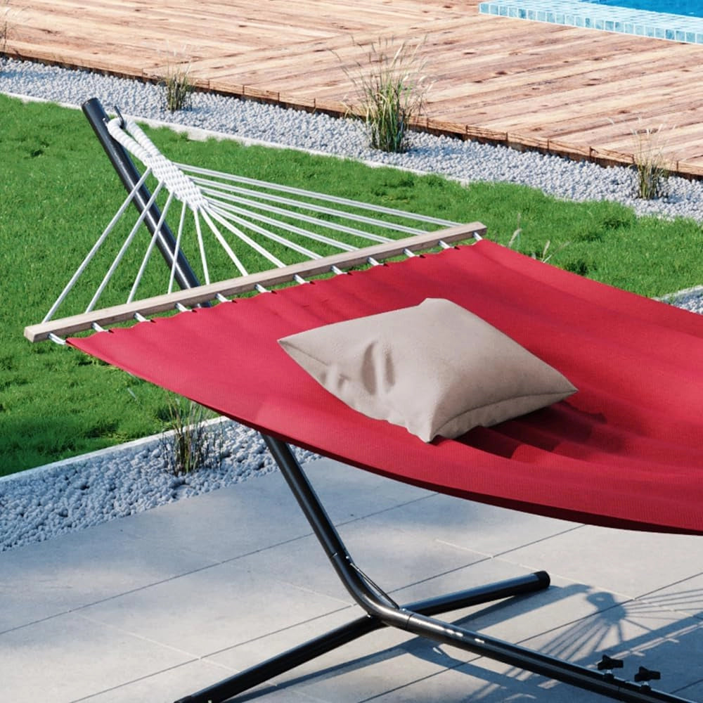 OK-Living Amaca, Rosso, 190 x 120 cm, adatto per uso interno ed esterno, compatibile con supporti