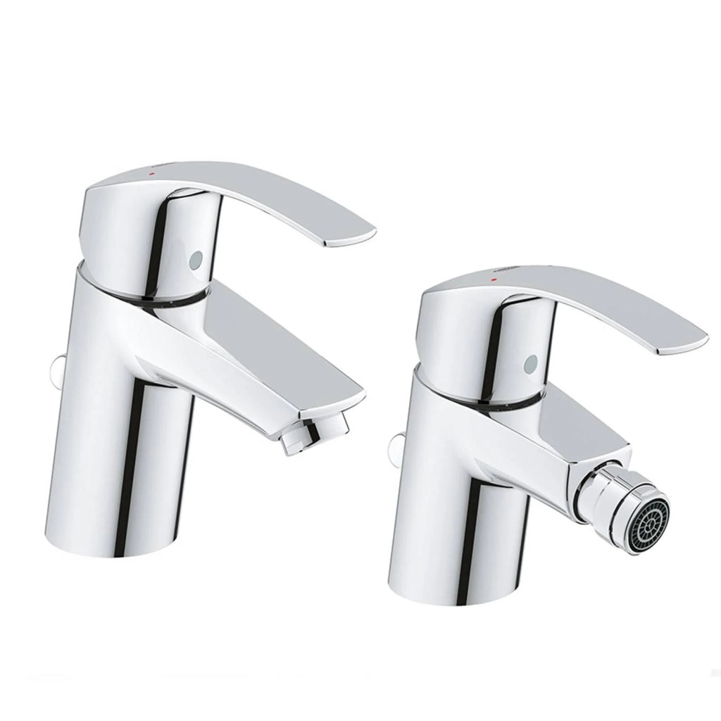 Set Miscelatori Grohe Eurosmart lavabo e bidet in ottone cromato TG S
