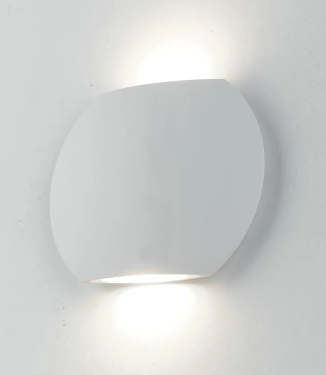 APPLIQUE BIEMISSIONE LED MIURA BIANCA 6W 520LM CCT 3000K / 4000K IP54 16X3,5X12,8CM