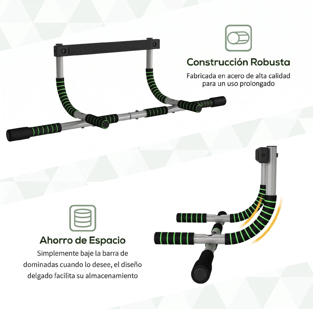 Sbarra per Trazioni Multifunzionale ¨C Xylo ¨C da Parete con Impugnature Antiscivolo, Portata 110 kg