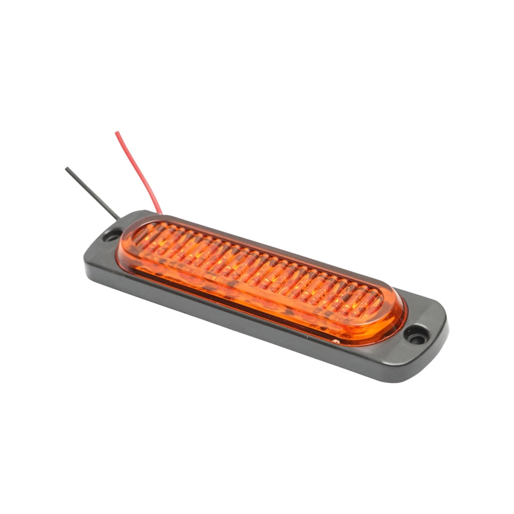 Lampada laterale stroboscopica LED gialla, 113 mm, 12V-24V, FR2172Y, Breckner Germany