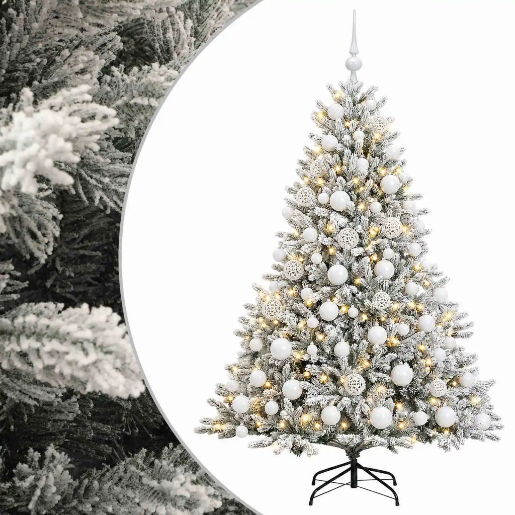 Albero di Natale artificiale con palline 210 cm 300 LED 3467054