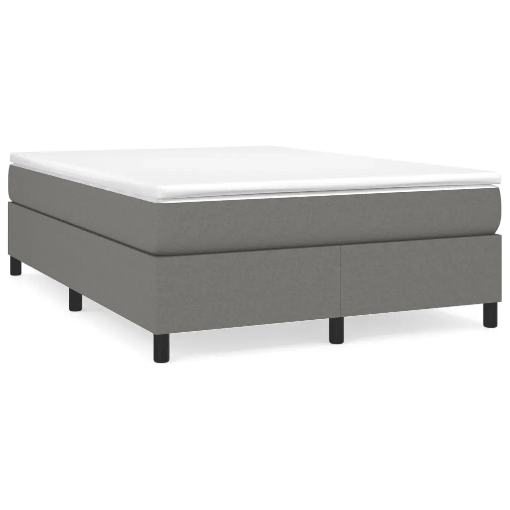 Struttura Letto a Rete a Molle-Giroletto Grigio Scuro 140x190 cm Tessuto 283435