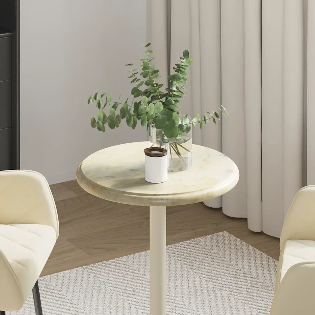Piano per Tavolo Crema Ã˜40x2,5 cm in Marmo cod mxl 71563