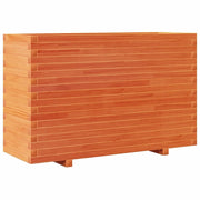 Fioriera | Cassetta per fiori | Vaso Giardino Marrone Cera 110x40x72 cm Legno Massello Pino