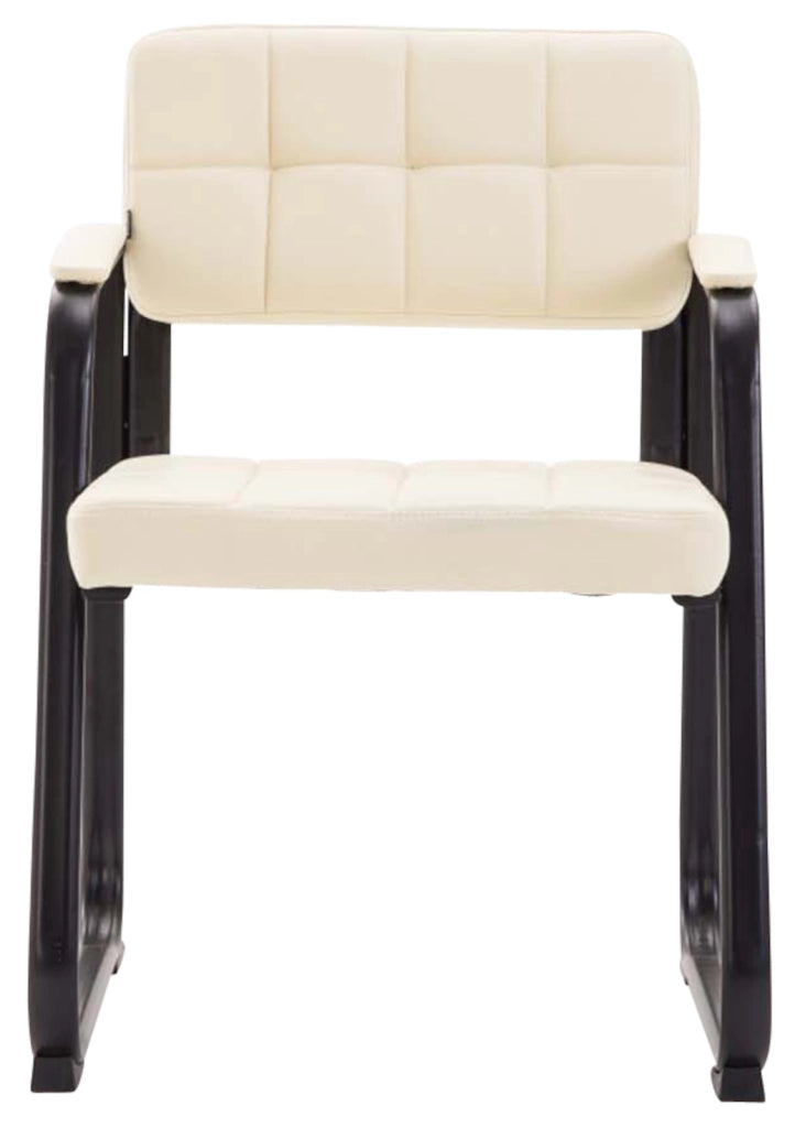 Set di 2 sedie per visitatori Canada B in finta pelle crema