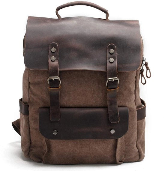 Borsa a Spalla per Uomo in Canapa con Cinturino in Pelle Vintage per Laptop da 15 Pollici Borsa Universitaria per Studenti Borsa da Scuola 2019 Nuovo