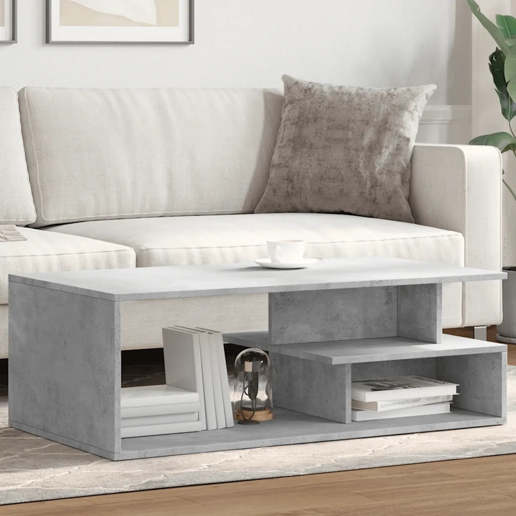 vidaXL Tavolino Salotto Grigio Cemento 102x55x35 cm Legno Multistrato