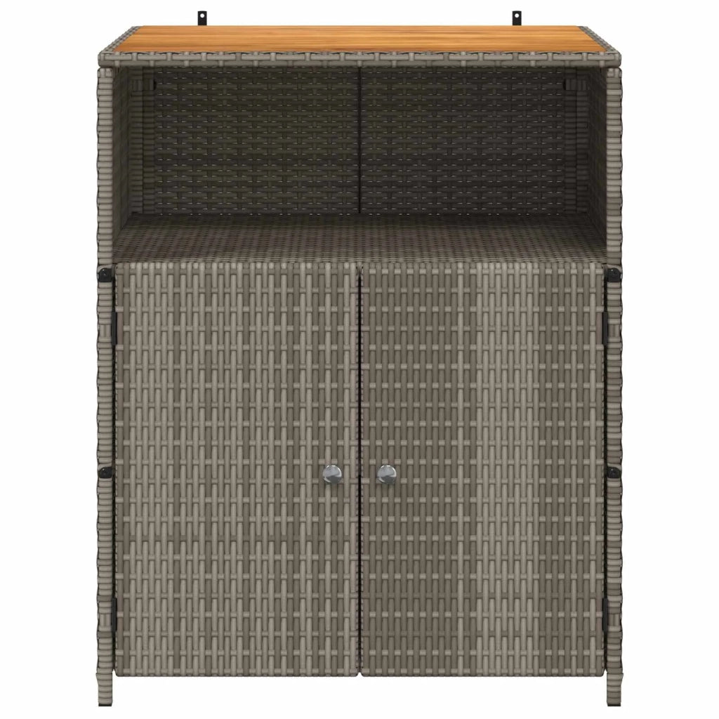 Armadietto Grigio 70 x 50 x 87 cm Poliestere e Rattan Roly 42026913