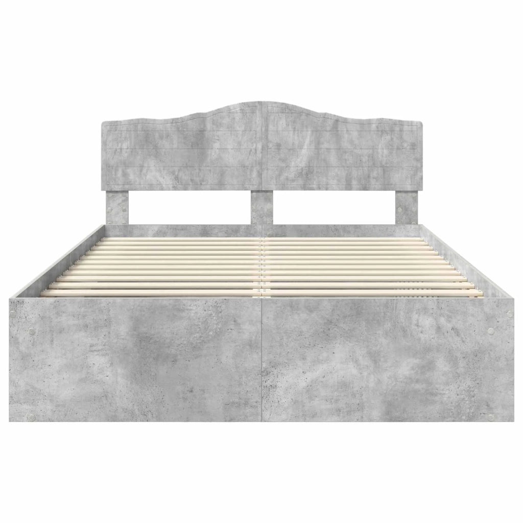 Struttura del letto Calcestruzzo 140 x 200 cm Pino massello 3412892