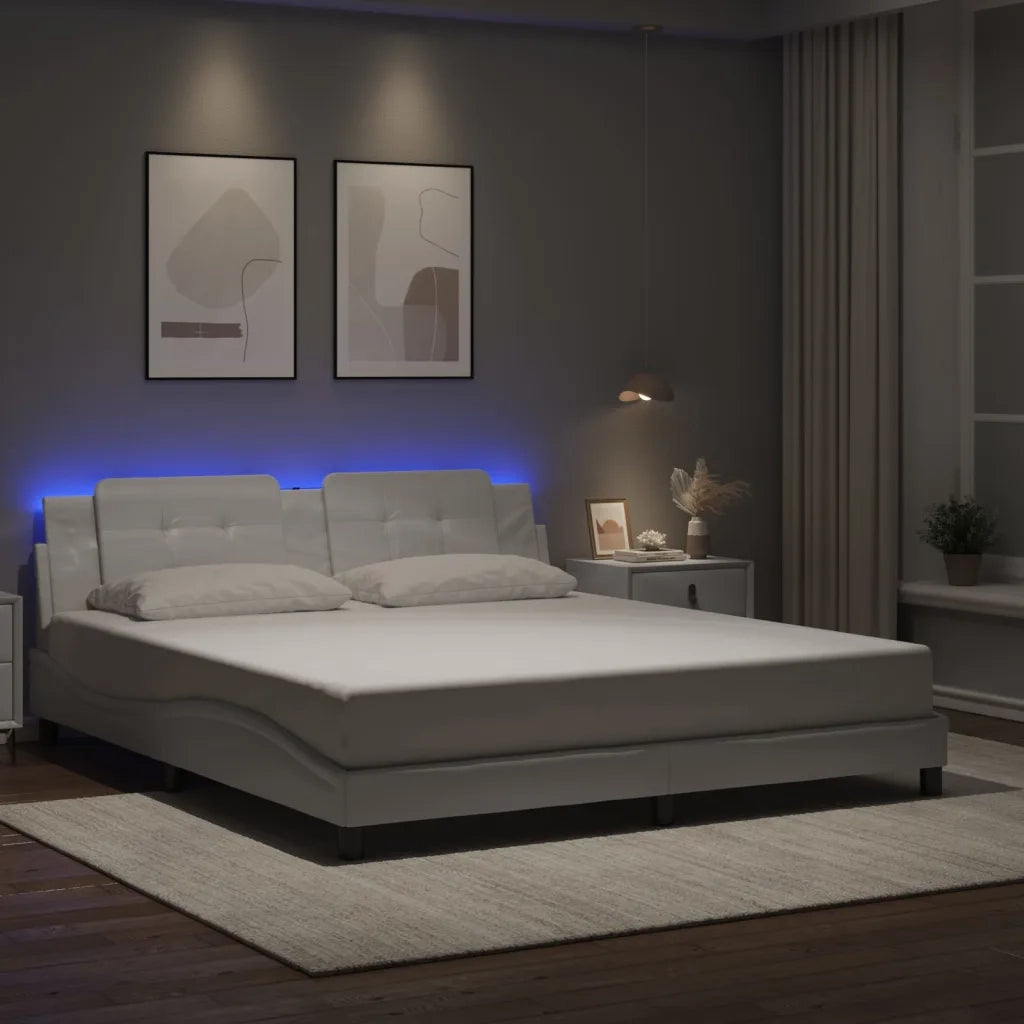 Giroletto con LED senza Materasso Zadar Bianco 180x200 cm 3214125