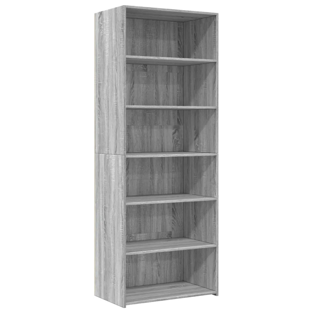 Credenza-Buffet-Armadio da cucina Grigio Sonoma 70x41x185 cm in Legno Multistrato
