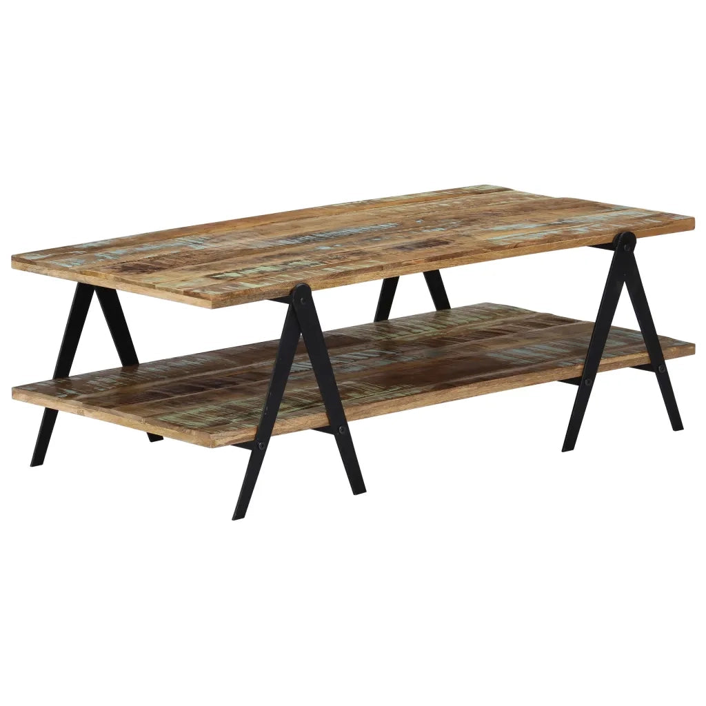 Tavolino da Salotto 115x60x40 cm in Legno Massello di Recupero 248095