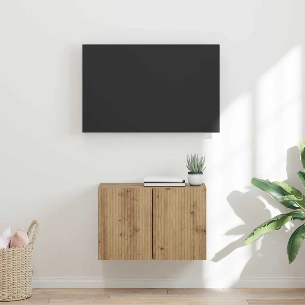 Mobile TV da parete Rovere artigianale 59,5 x 31 x 40 cm 892347