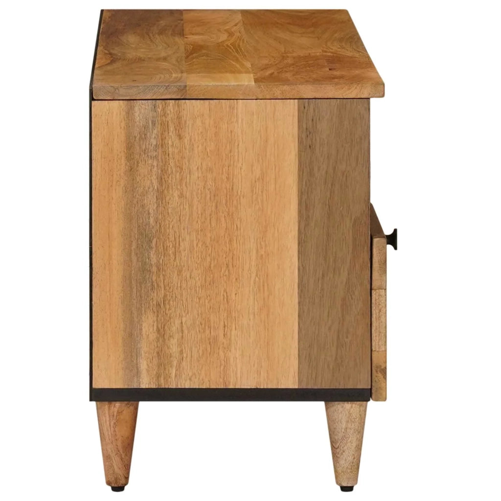 Mobile TV Naturale 100 x 33 x 46 cm Legno di mango massello
