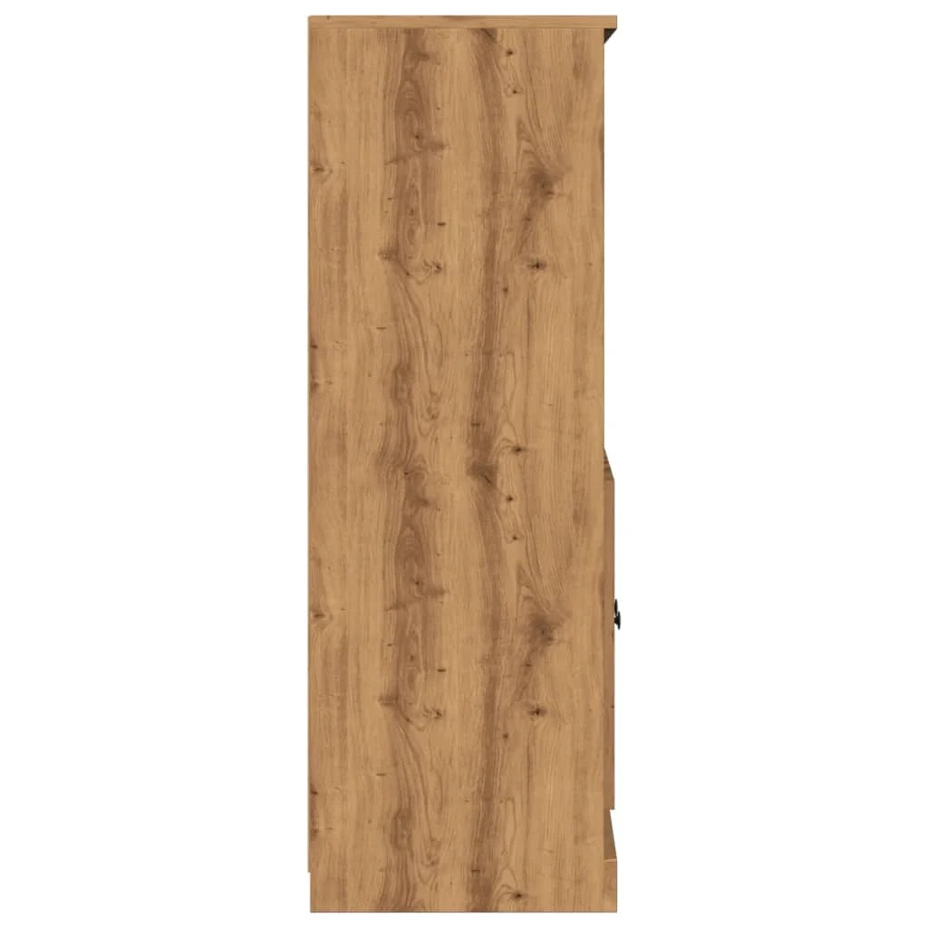 Buffet credenza cassettiera mobiletto mobile contenitore organizer cucina soggiorno salotto alto fatto a mano 60 x 35,5 x 103,5 cm legno ingegnerizzato marrone 02_0033163