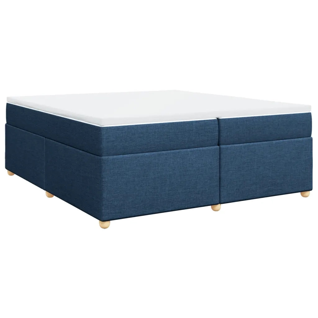 Giroletto a Molle con Materasso Blu 200x200 cm in Tessuto 3285407