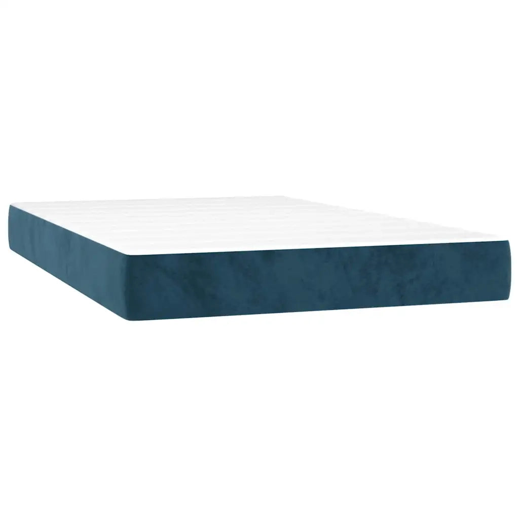 Letto a Molle con Materasso e LED Blu Scuro 120x200cm 3134397