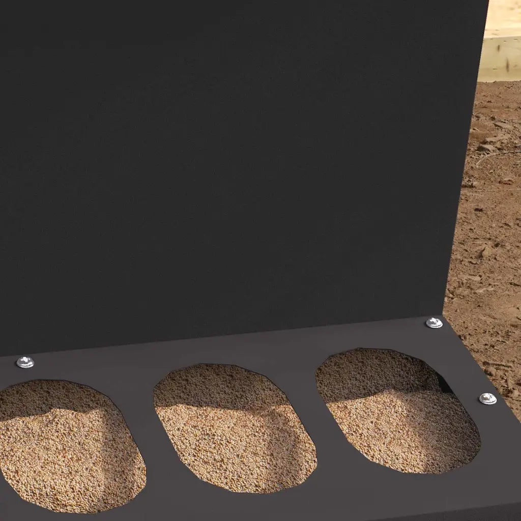Feeder per pollo Nero 30 x 30 x 39 cm Acciaio laminato a freddo CFW4712604