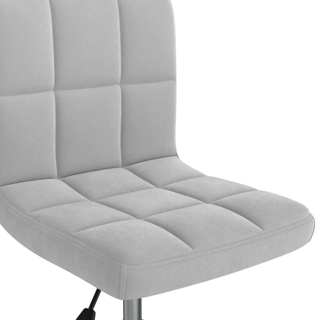 Sedia da Pranzo Girevole Grigio Chiaro in Velluto cod mxl 16748
