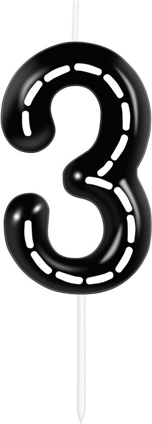 Candele per compleanni con numeri 3 - decorazioni per torta - auto da corsa - topper per torta - compleanno - avvertimento di sicurezza