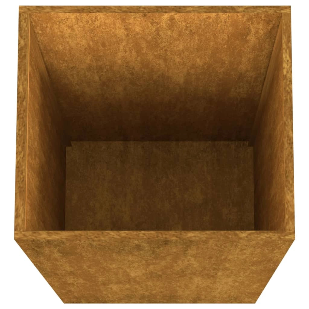 Fioriera rialzata per piante e fiori terrazza giardino 32 x 29 x 75 cm acciaio corten marrone 02_0037504