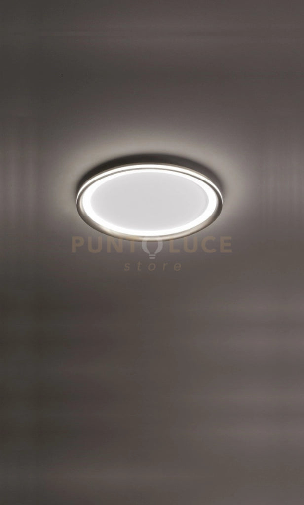 Plafoniera in alluminio grigio titanio Edge LED 38W 3000K CRI?83 220-240V 50/60Hz 2060Lm doppia emissione