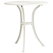 Tavolo da Giardino Bianco 62x62x65 cm in Alluminio Pressofuso 315581