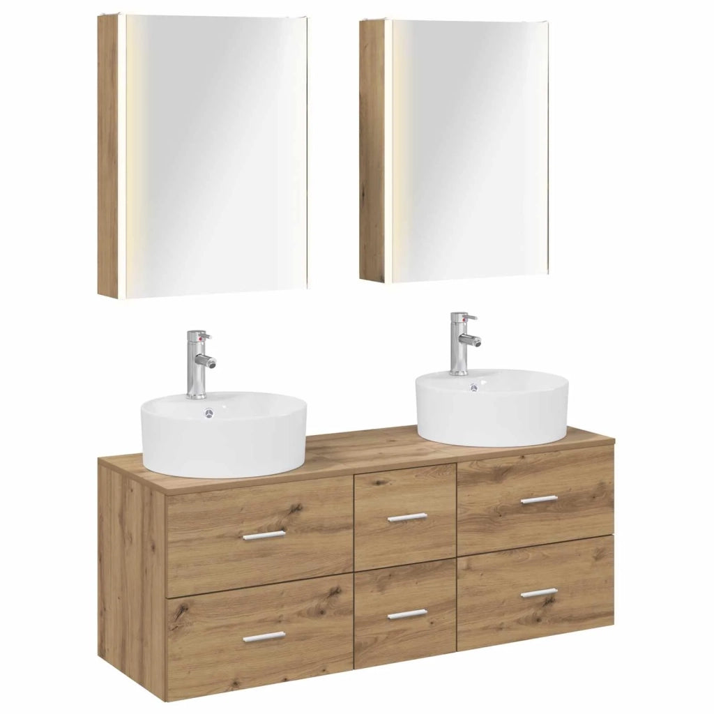 Set di mobili per il bagno 5 pcs Rovere Artigianale 3406934