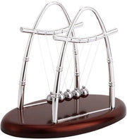 Balanza di Newton - U-stile Sfera di Equilibrio con Base in Plastica - Gadget Educativo Scientifico - Sfera in Movimento - 7,0 x 4,3 x 5,5 pollici - Conservazione di Momento e Energia - Sfera di Equilibrio con 7 Sfere