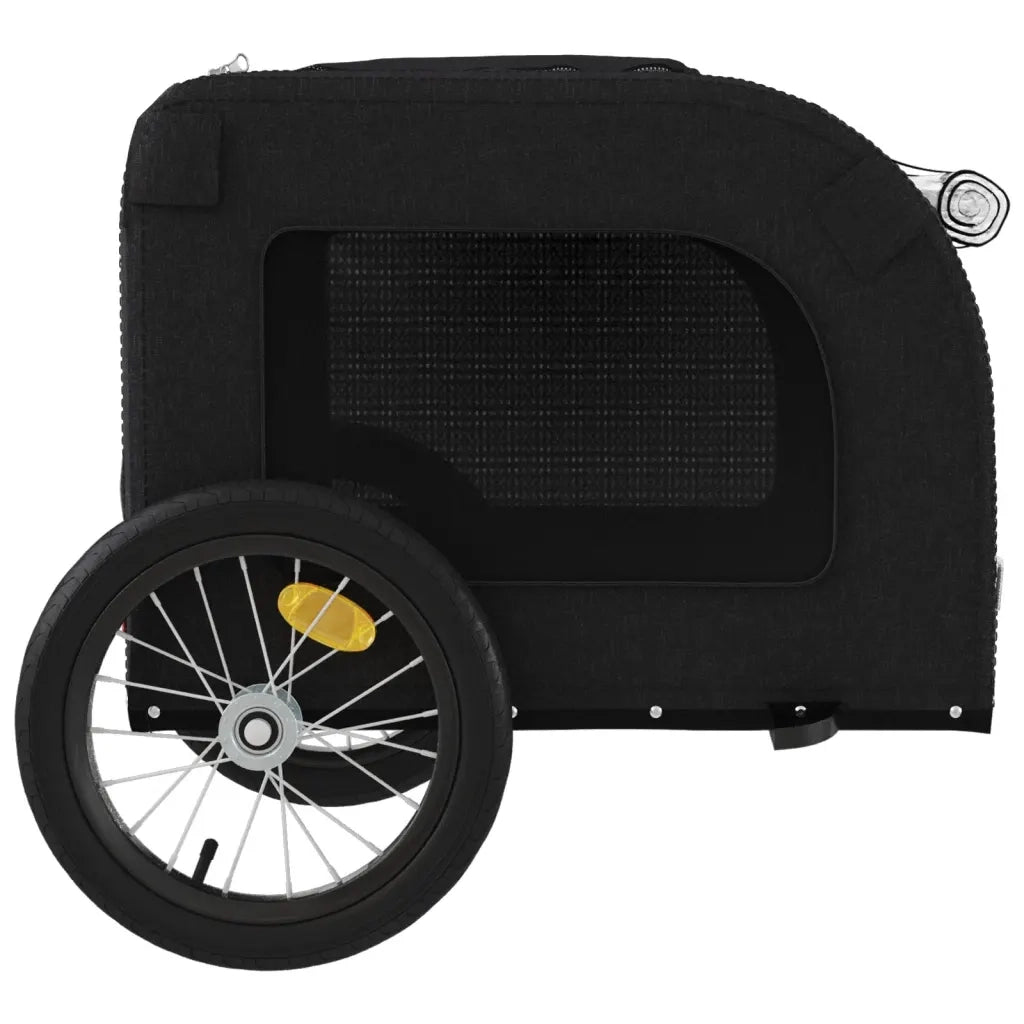 Rimorchio da Bici per Animali Nero Oxford e Ferro CFW8073310