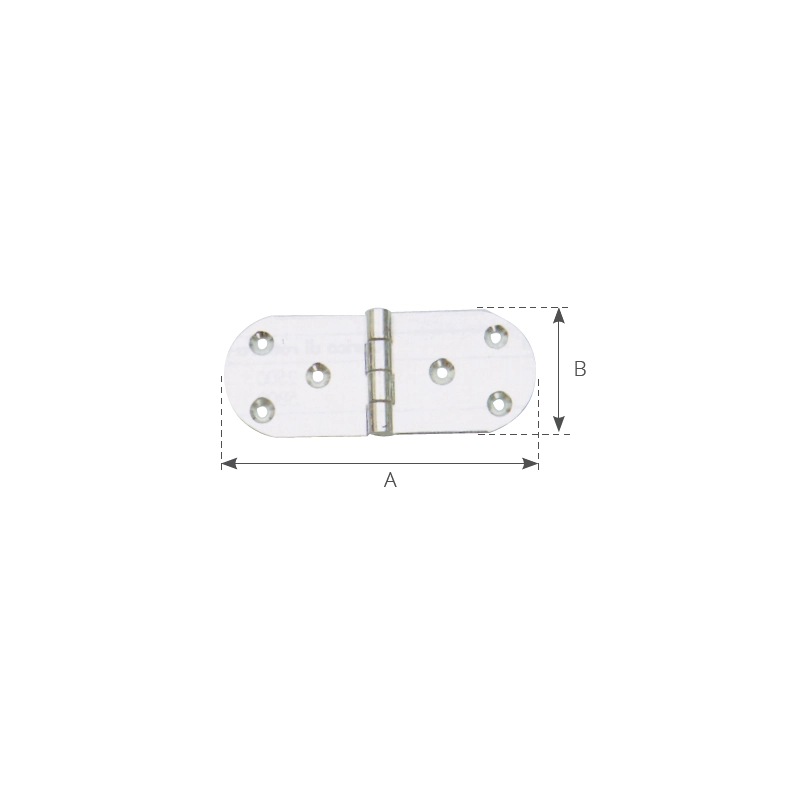 CERNIERA INOX MM. 85 X 30
