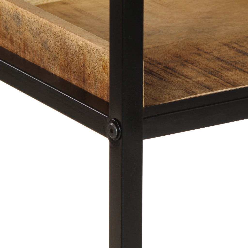 Libreria 70x35x110 cm Legno Massello di Mango Grezzo