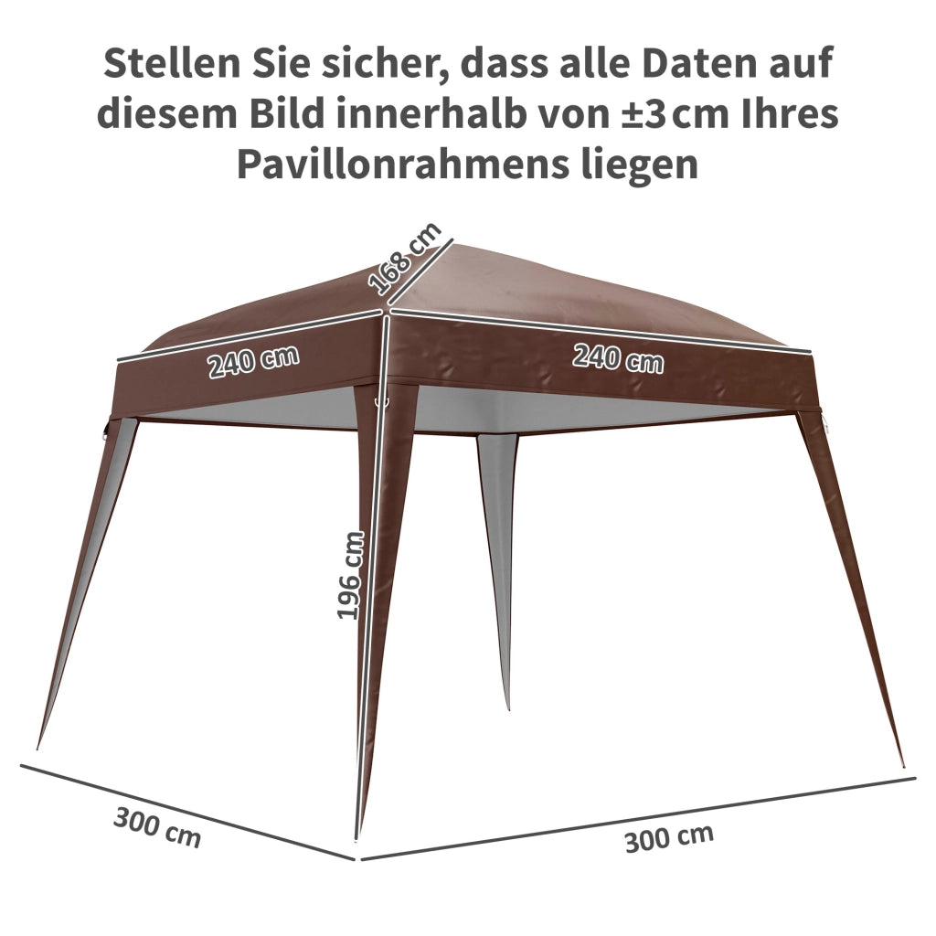 Tenda da giardino sostitutiva ¨C zephmum ¨C UPF50+ Oxford grigio 3x3m