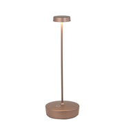 Lampada a led da tavolo Swap bronzo opaco ricaricabile e dimmerabile con batteria fino a 12 ore