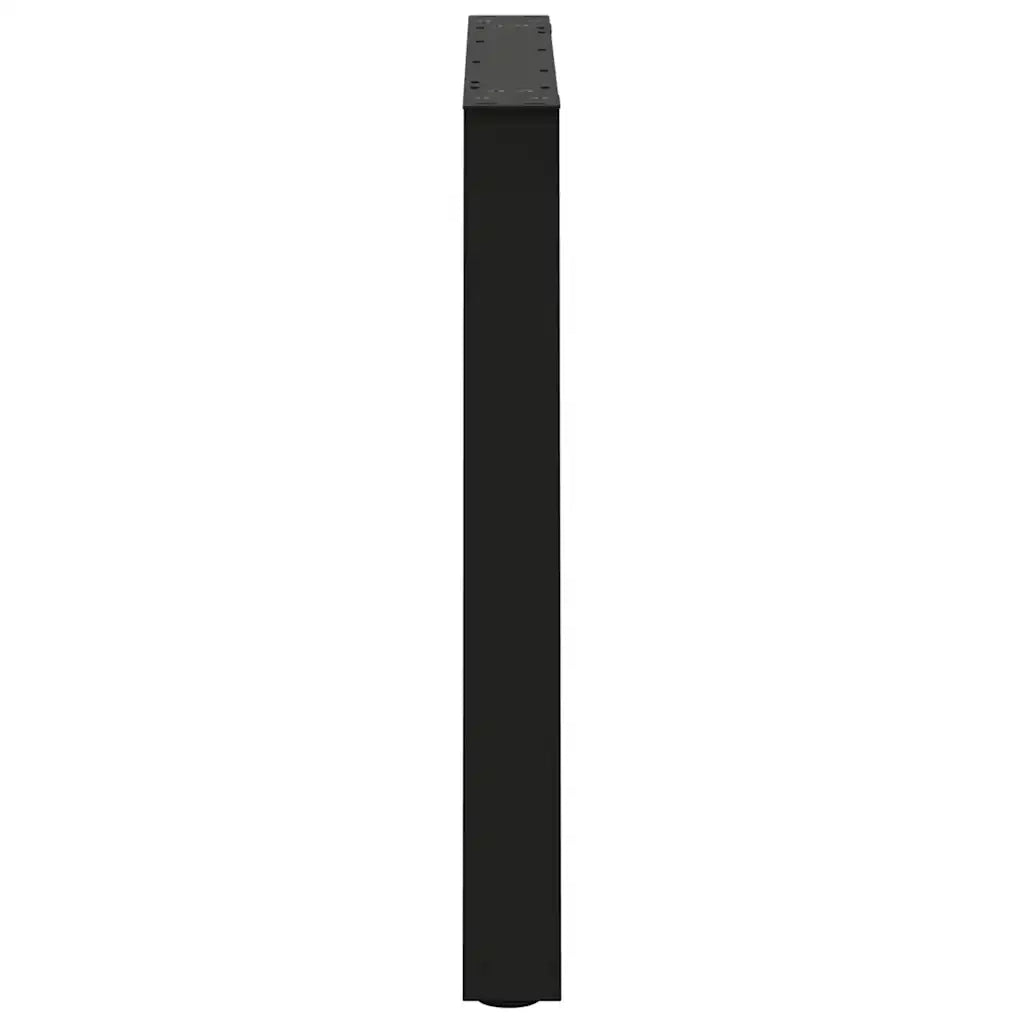 Gambe per tavolo da pranzo a forma di V 3 pz nere 80x(72-73,3) cm in acciaio 4012588