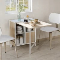Tavolo Multiuso Design Pieghevole con 4 Scompartimenti 169 × 60 × 75cm