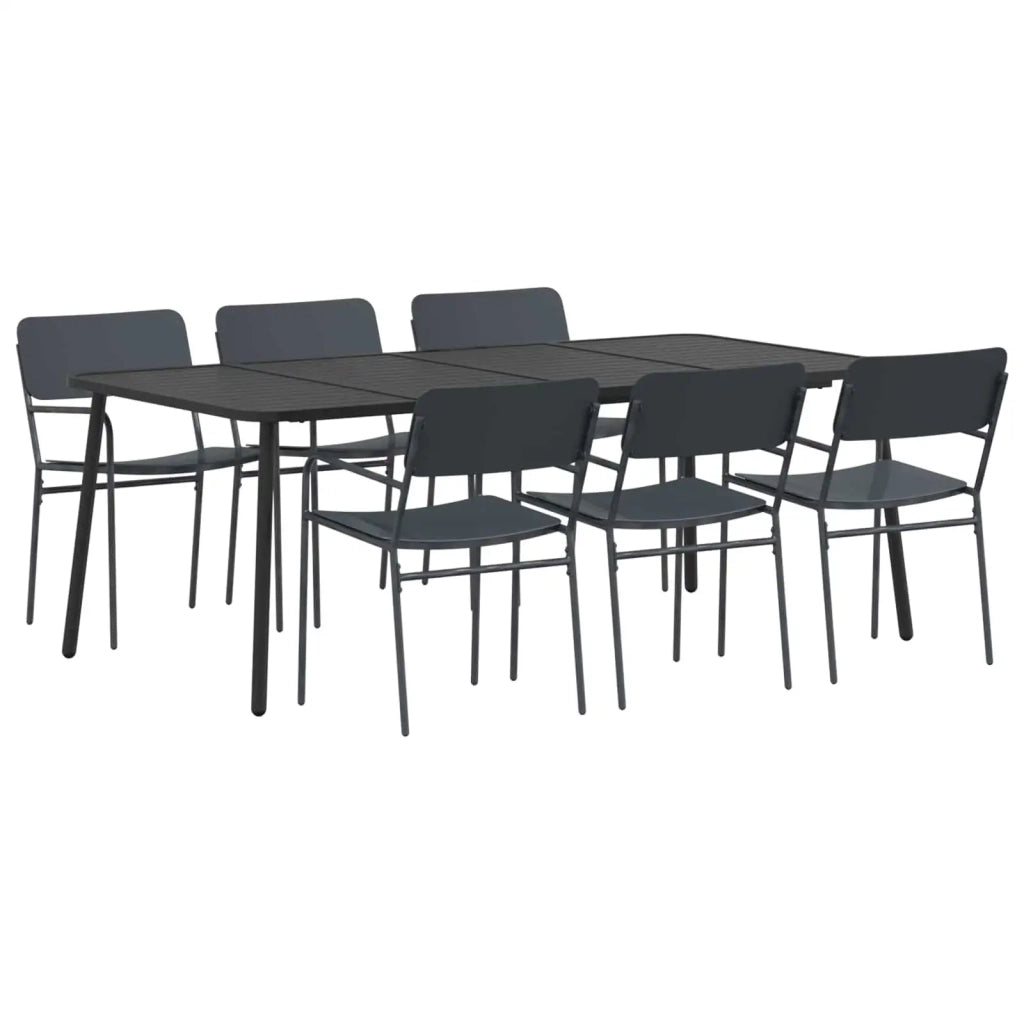 Set da pranzo 7 pz Antracite Acciaio 3422857