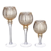 Portacandela di Natale con Calice Oro Sheila Elegante Formato: H 25 cm