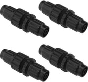 Set di riparazione per tubi da giardino - Adattatore per tubi da giardino - Plastica - Maschile e Femminile - 4 Set - Adatto per filo europeo - Nero
