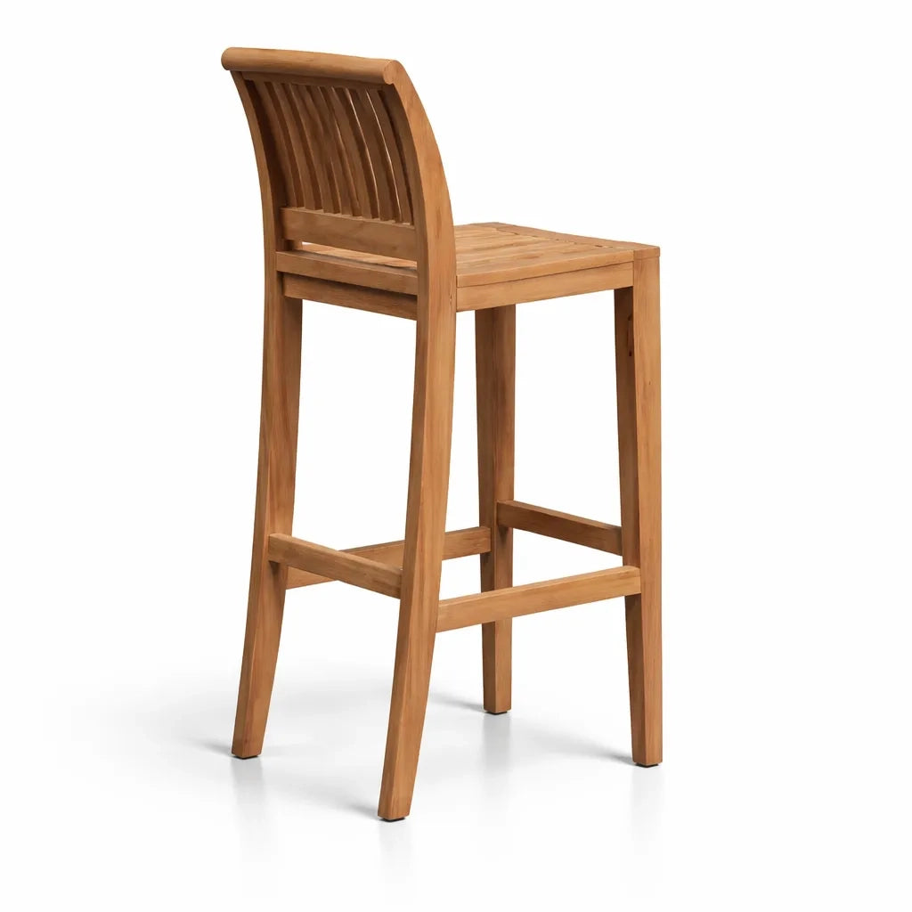 Sgabello alto da esterno in Legno Teak - Tabouret