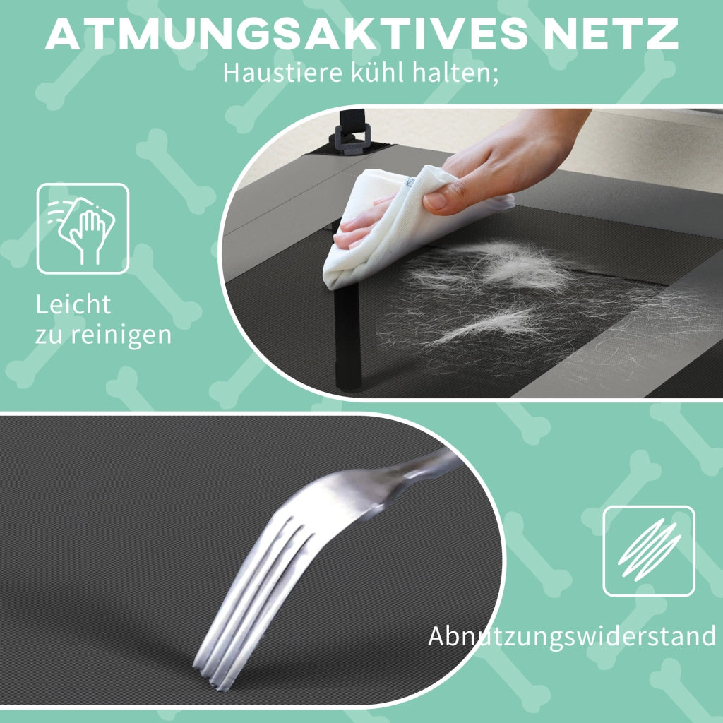 Cuccia per Cane con Tetto ¨C zephmum ¨C Grigio Chiaro 91x76x89 cm