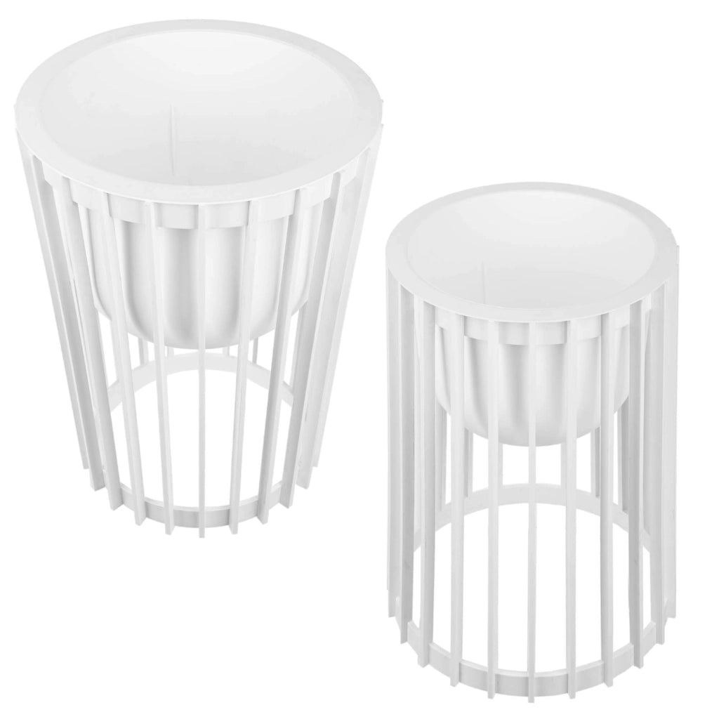 Supporto per fiori bifacciale KADAX Loft, bianco, 53,5 cm + 2 inserti