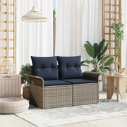 Divano da giardino con cuscino 141 x 62 x 69 cm polyrattan