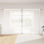 Tenda in Pizzo con tende Bianco 200 x 300 cm Poliestere 4107780