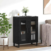 Credenza Rovere Nero 69,5 x 34 x 90 cm Legno multistrato