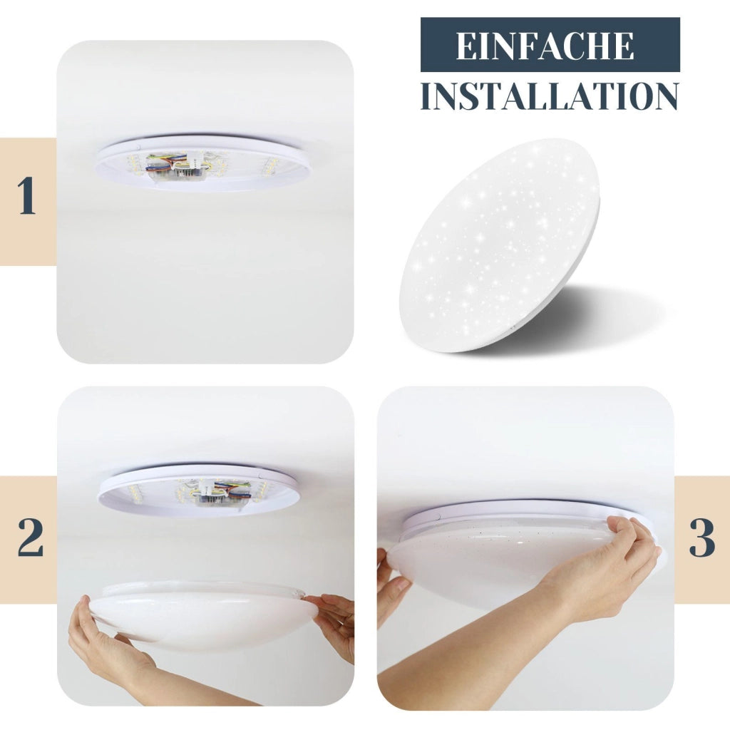 ZMH Lampada da soffitto LED Starry Sky 12W 25cm per camera letto
